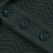 Load image into Gallery viewer, Dime &quot;Wave Cable Knit&quot; Polo S/S // Forest
