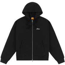 Load image into Gallery viewer, Dime &quot;Cursive Small Logo&quot; Zip Hoodie // Black
