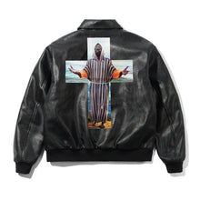 Load image into Gallery viewer, Butter X Isaac Hayes “Bomber" Leather Jacket // Black