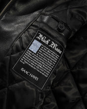 Load image into Gallery viewer, Butter X Isaac Hayes “Bomber" Leather Jacket // Black