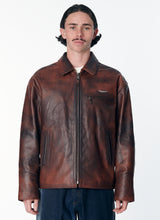Load image into Gallery viewer, Rassvet "Distressed Vintage" Leather Jacket // Brown