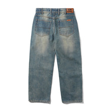 Load image into Gallery viewer, Butter “Relaxed Pant" Denim Jeans // Distressed Mid Blue