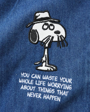 Load image into Gallery viewer, Butter Goods X Peanuts “Spike&quot; Jacket // Distressed Indigo
