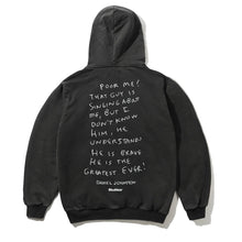 Load image into Gallery viewer, Butter Goods X Daniel Johnston “Enemy“ Hoodie // Distress Washed Black
