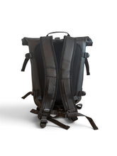 Load image into Gallery viewer, 242 "Cross Logo" Waterproof Roll-Top Backpack // Black
