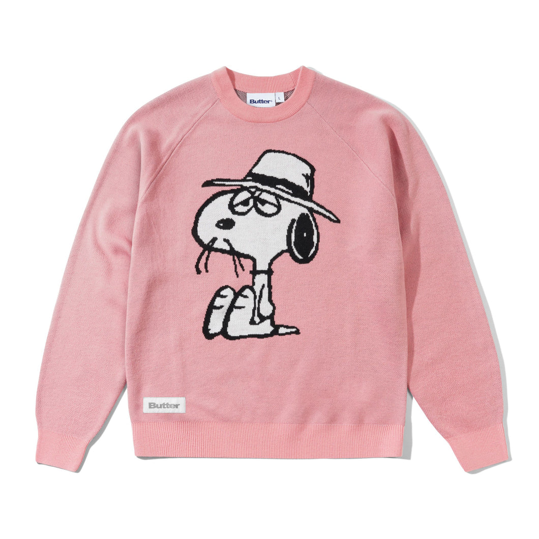 Butter Goods X Peanuts “Spike“ Knit Sweater // Light Pink