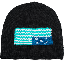 Load image into Gallery viewer, Carpet &quot;Flag Knit&quot; Beanie // Black
