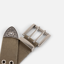 Load image into Gallery viewer, Dime "Waxed Canvas" Belt // Brown/Olive
