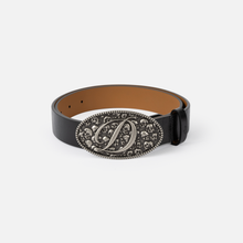 Load image into Gallery viewer, Dime "Skull" Leather Belt // Black
