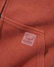 Load image into Gallery viewer, Butter Goods “Bleach Waffle Thermal" Hoodie Zip // Rust
