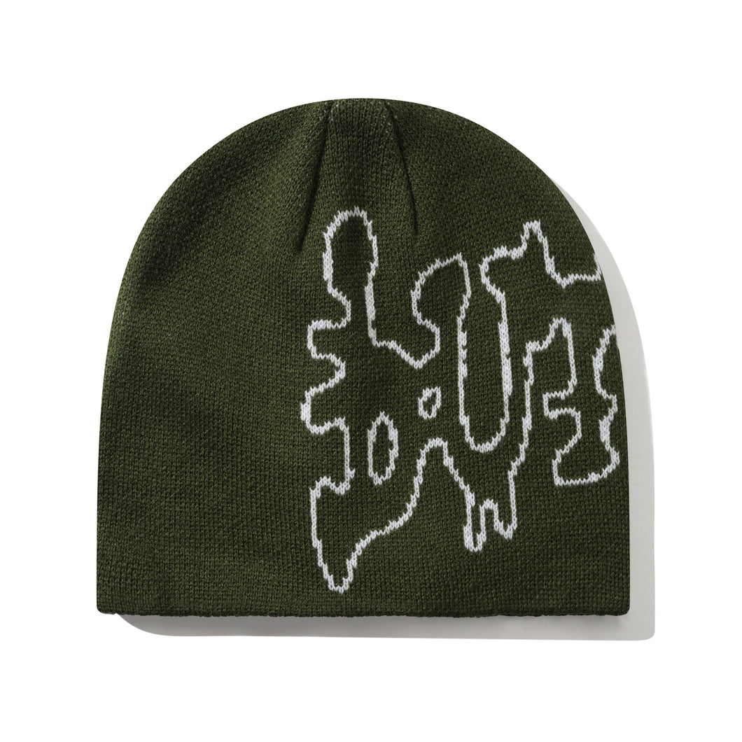 Butter “Blotch“ Skully Beanie // Fatigue
