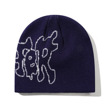 Load image into Gallery viewer, Butter “Blotch“ Skully Beanie // Navy

