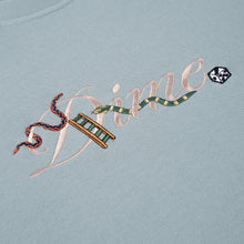 Load image into Gallery viewer, Dime &quot;Cursive Snake&quot; Crewneck // Cloud Grey

