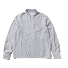 Load image into Gallery viewer, Butter "Seersucker Striped" Shirt // Navy
