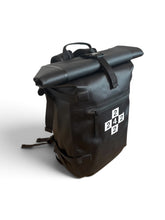 Load image into Gallery viewer, 242 "Cross Logo" Waterproof Roll-Top Backpack // Black
