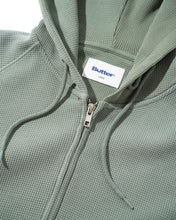 Load image into Gallery viewer, Butter "Faded Waffle" Hoodie Zip // Washed Sage
