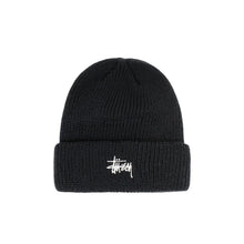 Load image into Gallery viewer, Stussy &quot;Basic Cuff&quot; Beanie // Black
