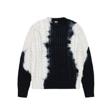 Load image into Gallery viewer, Stussy &quot;Tie Dye Fisherman&quot; Sweater // Black
