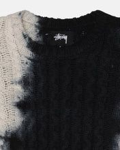Load image into Gallery viewer, Stussy &quot;Tie Dye Fisherman&quot; Sweater // Black
