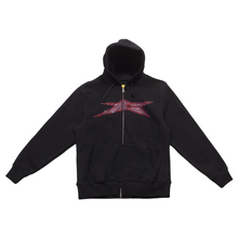 Load image into Gallery viewer, Carpet &quot;Bizzaro Rhinestone&quot; Hoodie Zip // Black
