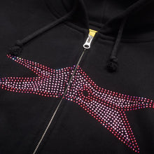 Load image into Gallery viewer, Carpet &quot;Bizzaro Rhinestone&quot; Hoodie Zip // Black
