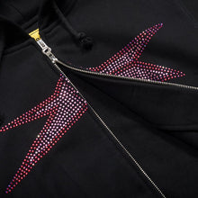 Load image into Gallery viewer, Carpet &quot;Bizzaro Rhinestone&quot; Hoodie Zip // Black
