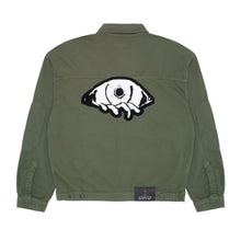 Load image into Gallery viewer, Fucking Awesome &quot;Chain Stitched Avatar&quot; Trucker Jacket // Olive
