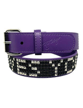 Load image into Gallery viewer, Loosey Love You "Studs" Belt // Dark Purple
