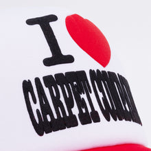 Load image into Gallery viewer, Carpet "I Heart" Trucker Hat // Red
