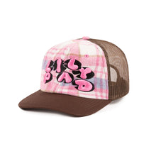 Load image into Gallery viewer, Lilypad &quot;Wordmark&quot; 6 Panel Mesh Hat // Brown/Pink
