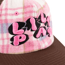 Load image into Gallery viewer, Lilypad &quot;Wordmark&quot; 6 Panel Mesh Hat // Brown/Pink
