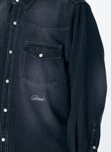Load image into Gallery viewer, Rassvet &quot;Spot Wash Loose&quot; Denim Shirt // Black

