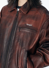 Load image into Gallery viewer, Rassvet &quot;Vintage&quot; Leather Jacket // Brown
