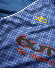 Load image into Gallery viewer, Butter Goods x Umbro "Plaid" Jersey // Navy/Slate
