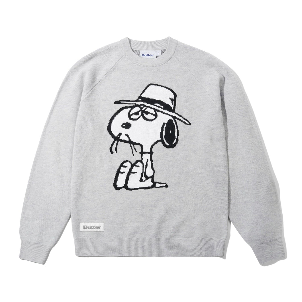 Butter Goods X Peanuts “Spike“ Knit Sweater // Ash Grey