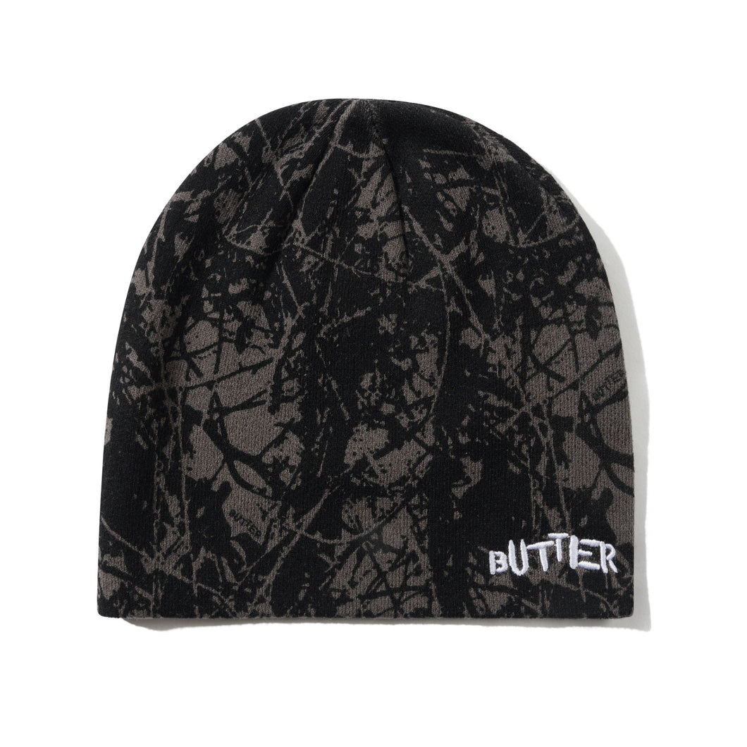 Butter “Woods Camo“ Skully Beanie // Black