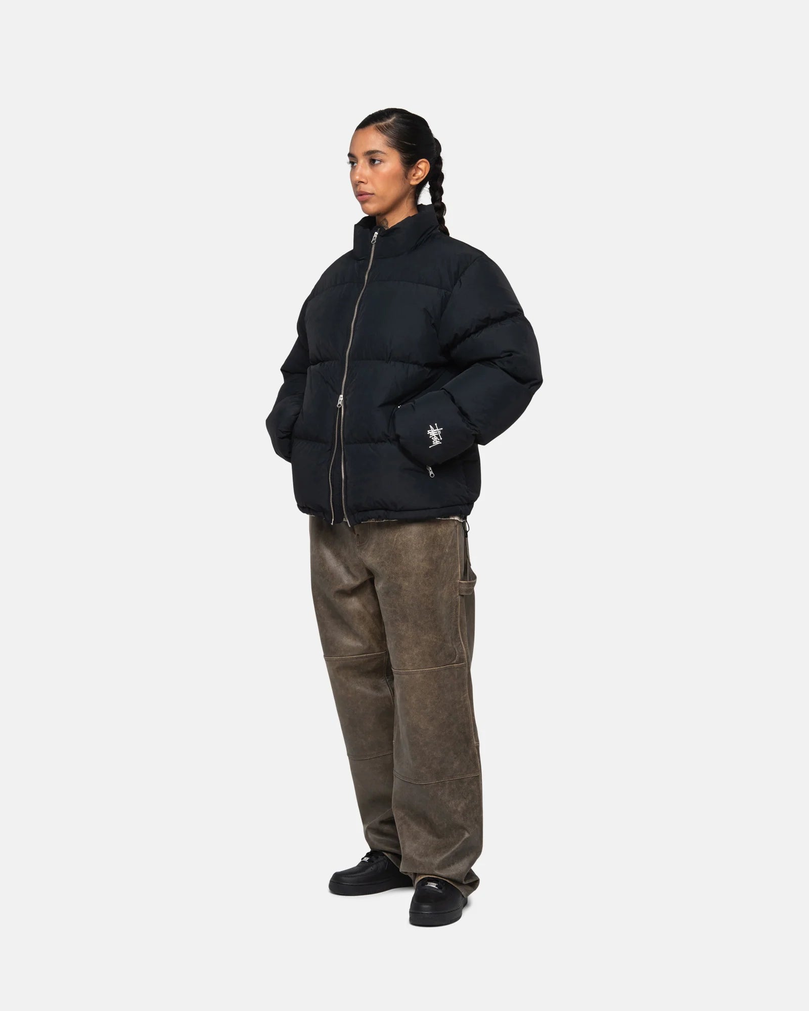 ジャケット・アウター STUSSY DOWN PUFFER NYLON Stussy Nylon Down Puffer Jacket Purple Men's - FW24 - US