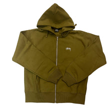 Load image into Gallery viewer, Stussy &quot;Stock Logo&quot;Zip Hoodie // Olive
