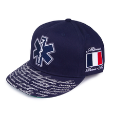 Load image into Gallery viewer, Mômes Paris “Cross “ Hat // Navy
