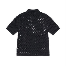Load image into Gallery viewer, Stussy &quot;Big Mesh&quot; Polo Sweater // Black
