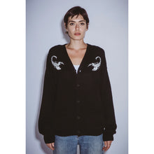 Load image into Gallery viewer, Fucking Awesome &quot;Embroidered Scorpion &quot; Cardigan // Black
