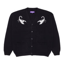 Load image into Gallery viewer, Fucking Awesome &quot;Embroidered Scorpion &quot; Cardigan // Black
