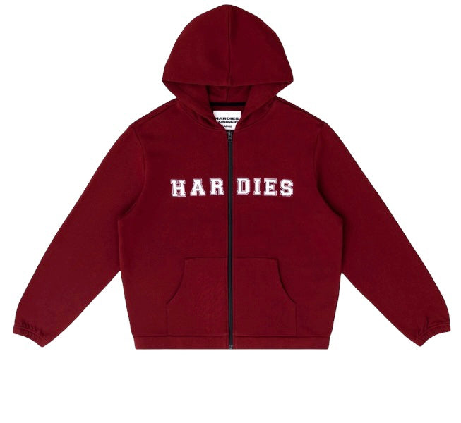 Hardies Hardware “Sweasuit “ Zip Hoodie // Burgundy
