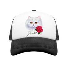 Load image into Gallery viewer, Paradise "Purradise" Trucker Cap // Black
