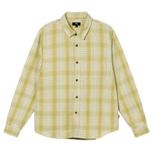 Load image into Gallery viewer, Stussy &quot;Beach Plaid&quot; Shirt // Lime
