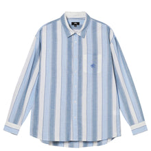Load image into Gallery viewer, Stussy &quot;Wide Striped&quot; Shirt // Blue Stripe
