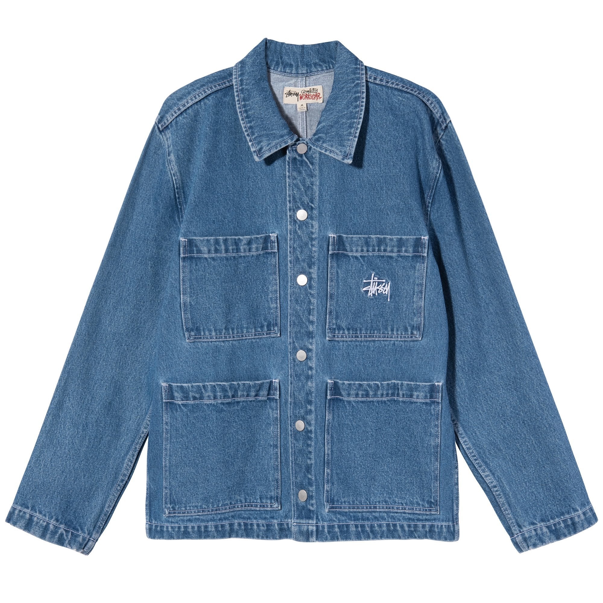 Stussy Denim Chore Jacket Blue 242 Shop
