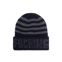 Load image into Gallery viewer, Fucking Awesome &quot;FA Striped Cuff &quot; Beanie // Black/Grey
