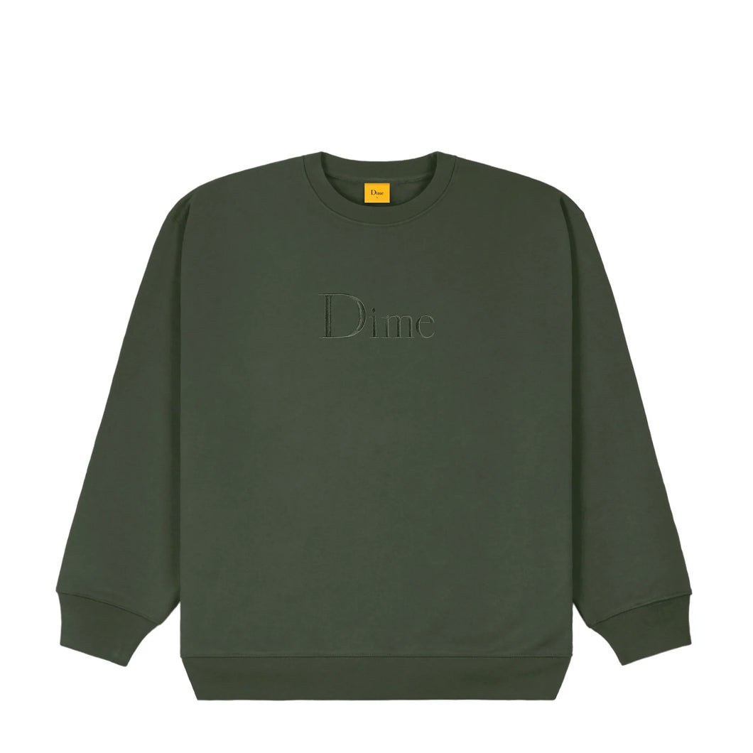 Dime “Classic Embroidered“ Crewneck // Thyme