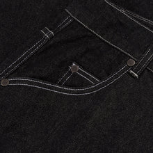 Load image into Gallery viewer, Dime “Baggy Denim“ Pants // Black Washed /White
